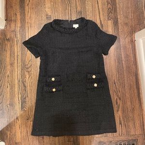 NWT black tweed mini shift dress